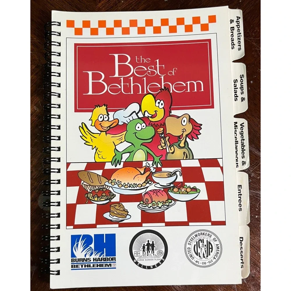 Vintage 1997 Bethlehem Steel Employee Cookbook Burns Harbor Indiana Recipes